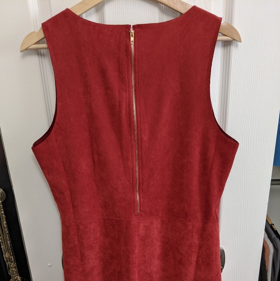 Never worn red suede mini dress - Picture 3 of 5